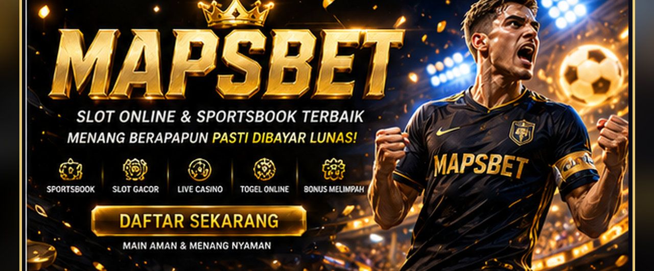 Banner MAPSBET — ilustrasi layanan dan kategori permainan